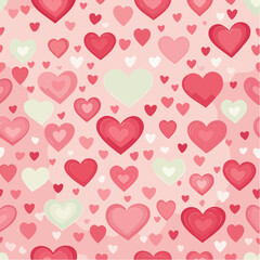 Seamless vector pattern with cute small hearts. Minimal y2k girly background. Valentine day concept. Template with love symbols for wrapping paper, wallpaper, cover, fabric design