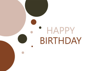 Birthday card on white background, abstract, color
