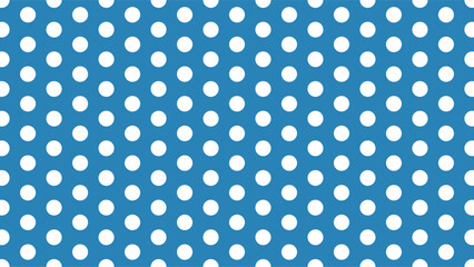 Seamless white polka dot pattern on dark blue background. Ideal for retro fabric prints, classic wrapping paper, kids decor, nautical themes, vintage designs, and digital scrapbooking projects.