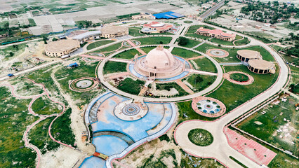 Historic monuments of Vaishali including the Buddha Relic Stupa, and Vishwa Shanti Stupas. Bihar...