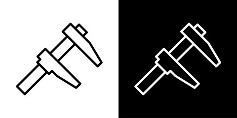 Caliper Icon Measurement Tool Precision Engineering Industrial Accuracy Instrument