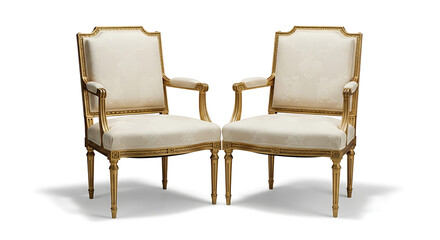 Pair of Elegant Antique French Louis XVI Style Armchairs