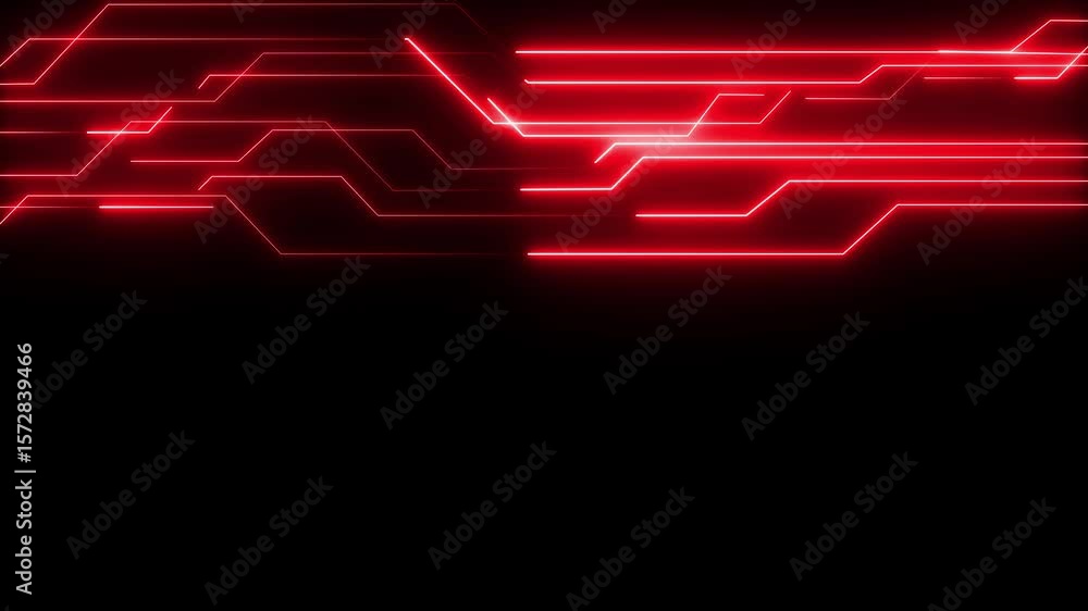 Poster abstract circuit board icon glowing neon lines. simple icon ,video ,neon video ,neon icon , logotype