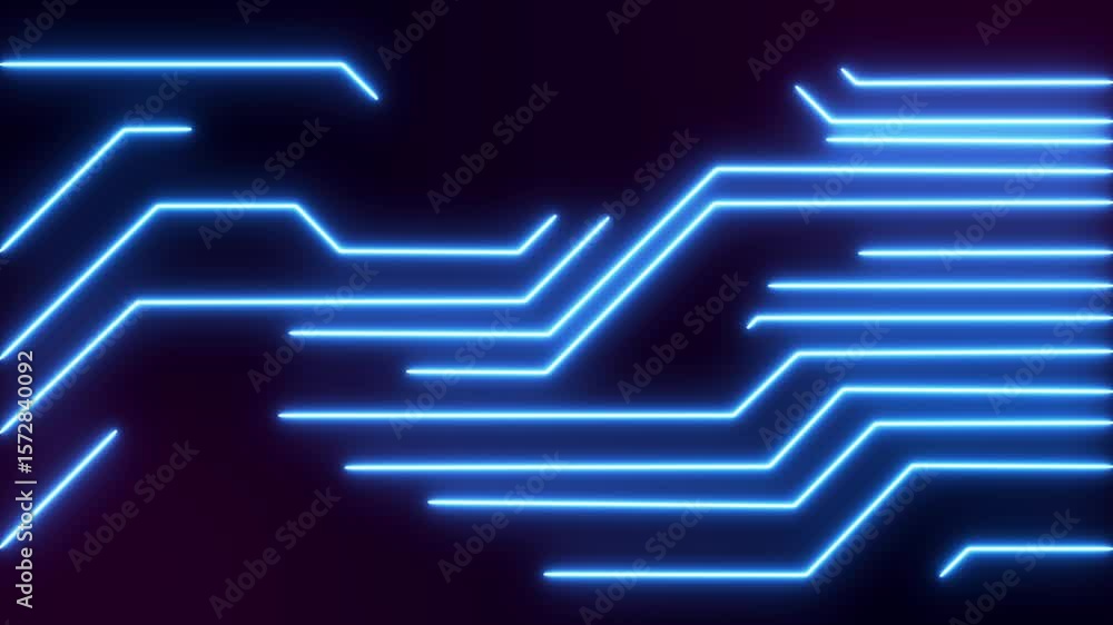 Aufkleber glowing neon circuit board lines abstract motion design computer chip circuit board futuristic mothe