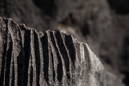 weathering limestone with fluting texture