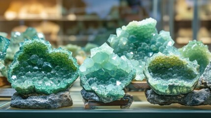 Spectacular Green Fluorite Crystals Display
