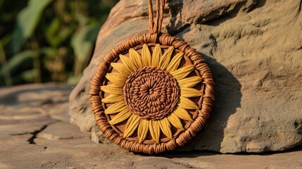 Handcrafted Sunflower Pendant: A Summery Charm