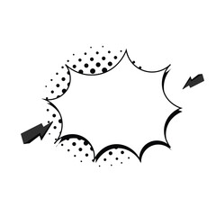 hand drawn effects comic speech bubbles.