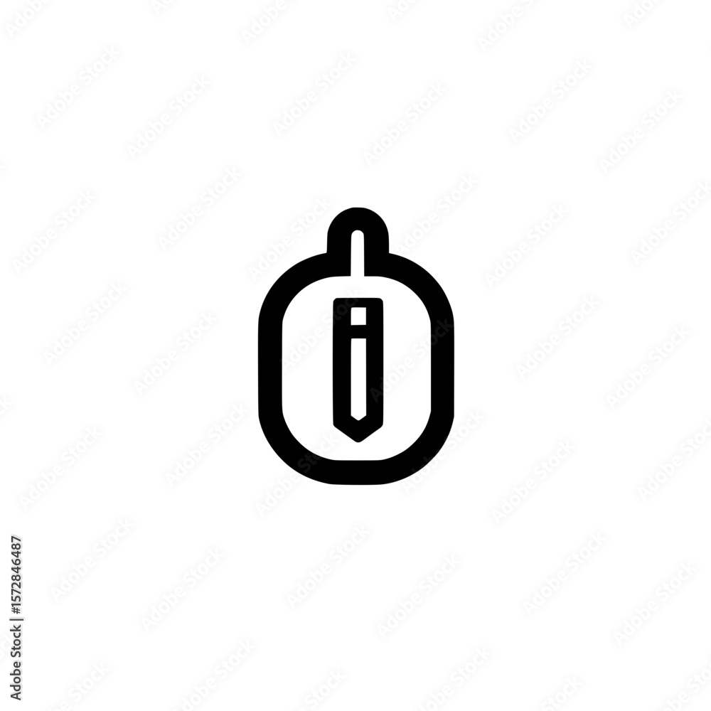 Poster computer mouse icon for technology device interface and digital navigation tool design concept