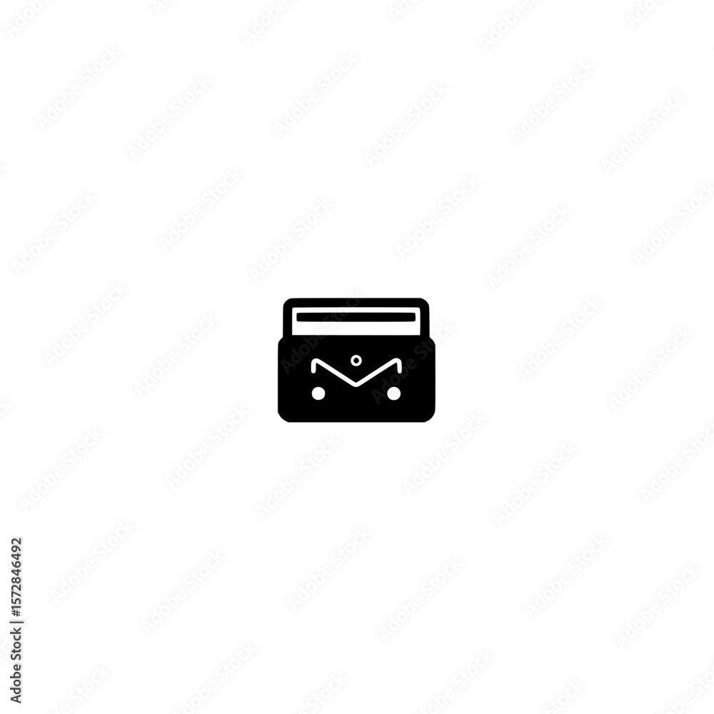 Poster envelope and paper icon for email communication and digital message interface design concept
