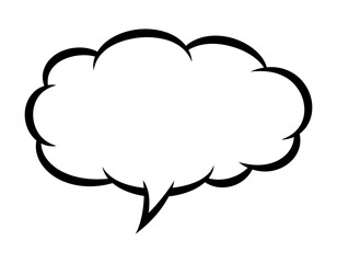 Vector illustration of a lively cartoon speech bubble