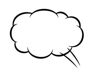 Vector illustration of a lively cartoon speech bubble