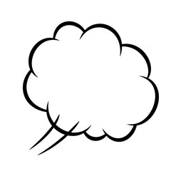 Vector illustration of a lively cartoon speech bubble