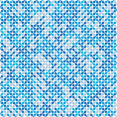 Blue and light blue metaballs creating a seamless pattern