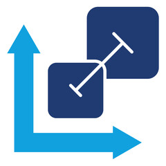 Scalability Flat Blue Icon