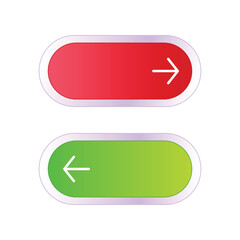 Red and Green Swipe Button Vector Illustration