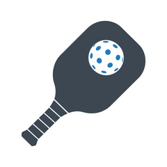 Pickleball paddle and ball icon