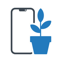 Smartphone app for plant growth and care icon
