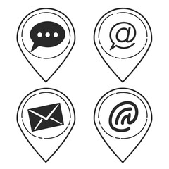 Contact icons on map markers