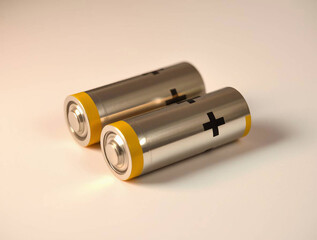 Yellow Alkaline Battery Isolated on White | High-Energy Power Cell 