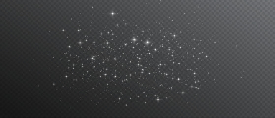 PNG White Sparkle and Glitter Magic Dust on Transparent Background