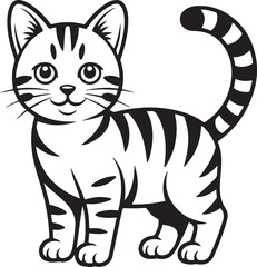 vector illustration of a cat