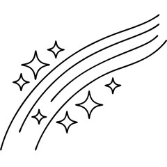 Fototapeta premium Demonstrating smooth skin with glow lines and sparkling radiance, this design showcases skin's natural luminosity. Smooth skin with glow lines are accentuated by radiant stars,