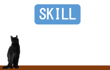 スキルアップをねらう猫の写真