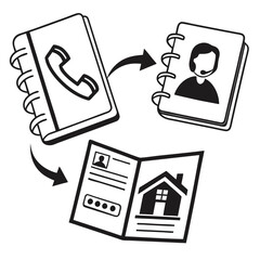 Contact information sharing illustration