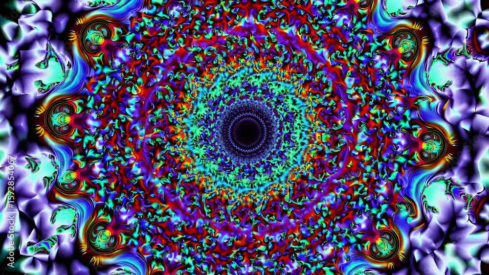 Aufkleber a fascinating display of hypnosis colorful abstract patterns unfolds, showcasing intricate designs a