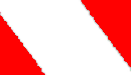 Diagonal torn paper red and black background with glowing ripped edge effect