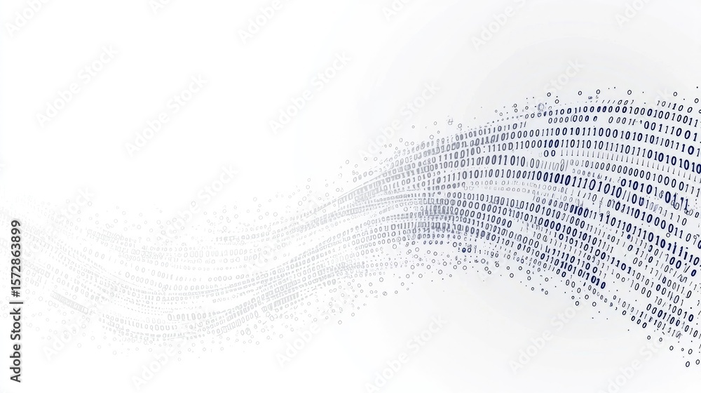 Poster digital transformation event data flow visualization technology landscape graphic representation abs
