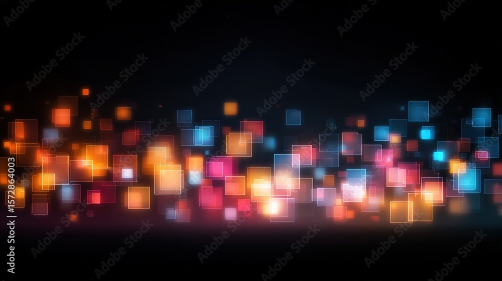 Poster abstract network grid with files and folders, futuristic software interface, digital document manage