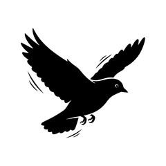 Obraz premium Bird flying silhouette illustration