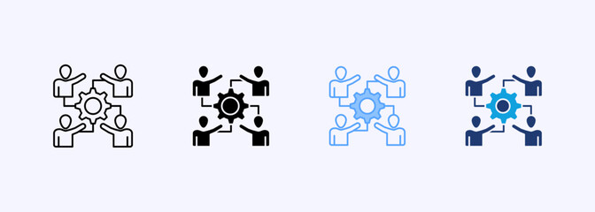 Collaboration Icon Set Multiple Style Collection