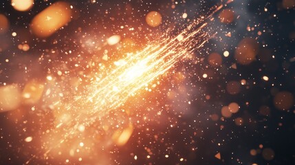 Obraz premium Abstract Golden Sparkles and Lights Background