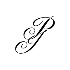Elegant PI Monogram Logo Design,  perfect for luxury branding, boutique identity, or personal logo designs.