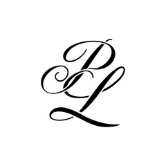 Elegant PL Monogram Logo Design,  perfect for luxury branding, boutique identity, or personal logo designs.