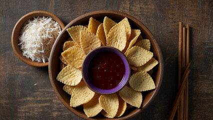Homemade taro chips from Vanuatu