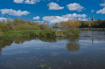 Blick auf den Fluss Main in Oberfranken 