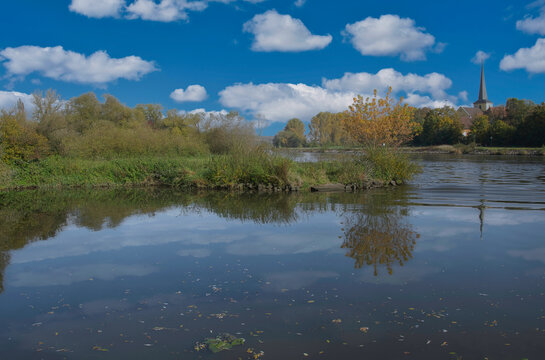 Blick auf den Fluss Main in Oberfranken 