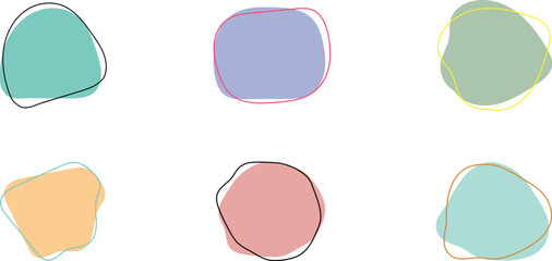 blob shapes vector, abstract blob fluid shapes, highlights for social media stories