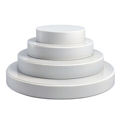 empty podium on blue background