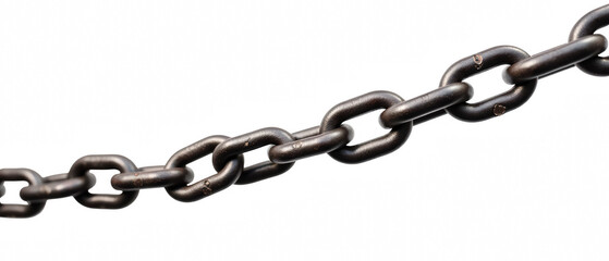 Rusty metal chain links, strong and durable, ideal for various applications in construction and security