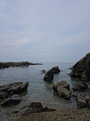 Calm and beautiful seascape background, Yeongdeok sea, South Korea - 고요하고 아름다운 바다 경치 배경, 영덕 바다, 한국