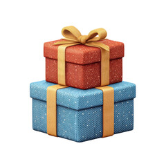 Obraz premium Colorful Gift Boxes Wrapped in Ribbons for Celebrations and Holiday Occasions with Textured Finish