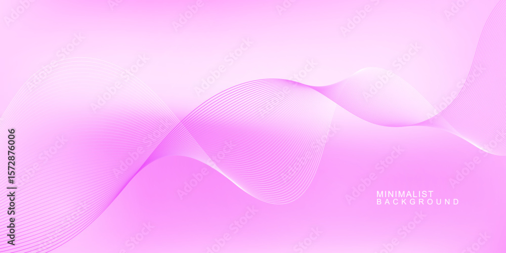 Fototapete Soft pink wave background with flowing gradients and gentle curves. Feminine and elegant design perfect for beauty, lifestyle, or social media content.