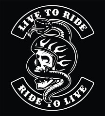 Obraz premium Live To Ride