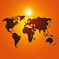 golden world map