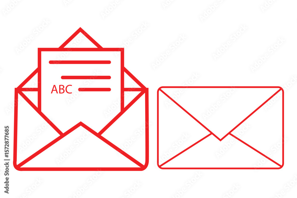 Poster email vector icon set. mail post vector symbol. letter message envelope sign in black color. suitabl